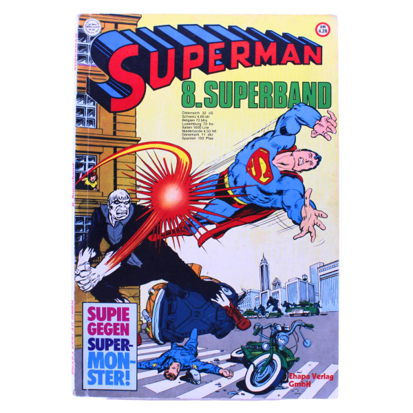 Superman Superband Nr. 8 (1977) | Ehapa Erstauflage | Supie gegen Super-Monster | Solomon Grundy Debüt